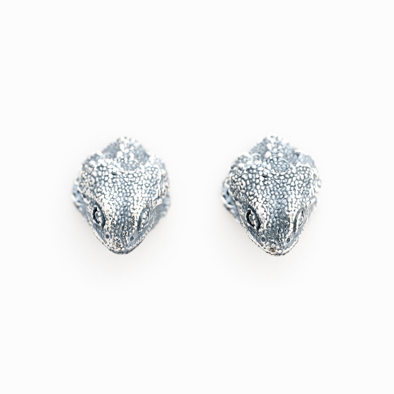 Bearded Dragon Head Stud Earrings