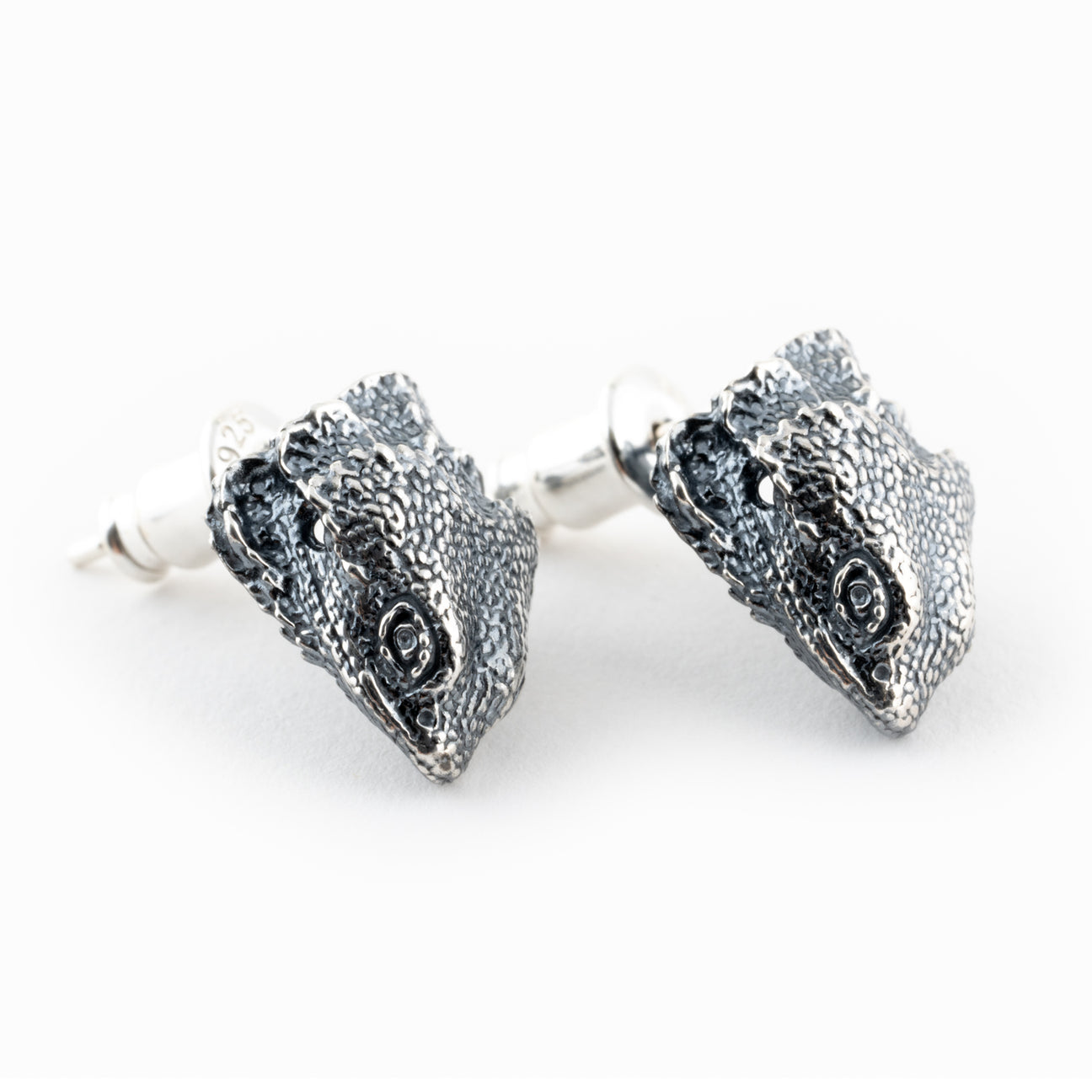 Bearded Dragon Head Stud Earrings